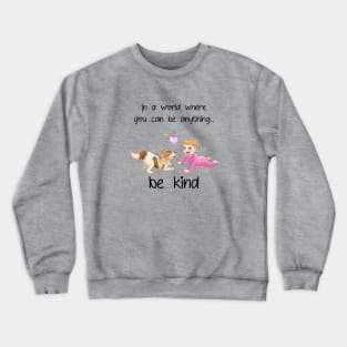 Blenheim Cavalier King Charles Spaniel and Baby Crewneck Sweatshirt